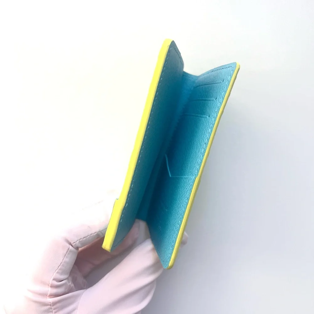 🔥 LOUIS VUITTON Pocket Organizer in bright yellow and blue.